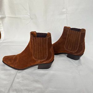 ZARA Brown Suede Bootie